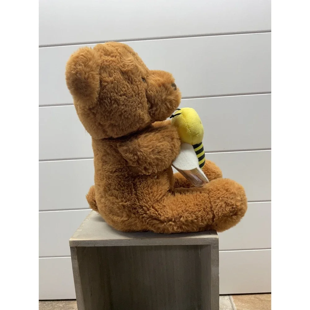 Asher the Bear Brown Teddy Bear Plush with Bumblebee Friend NWT 10 inch